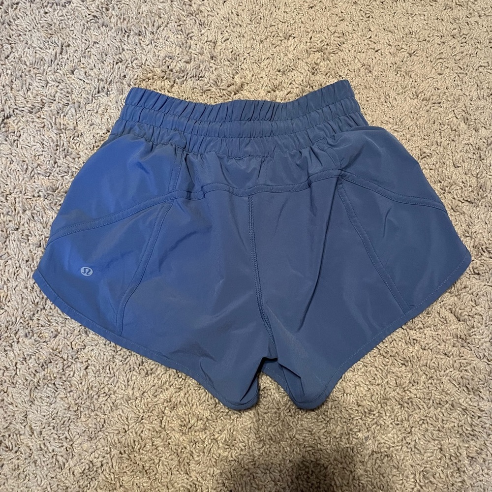 lululemon blue tracker shorts 4”